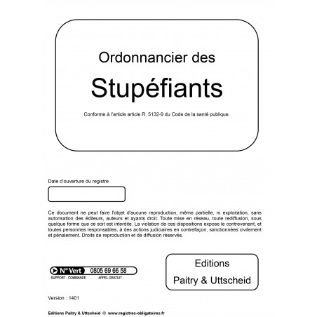 Ordonnancier des stupéfiants