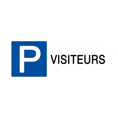 Autocollant vinyl - Parking visiteurs  - L.250x H.150 mm