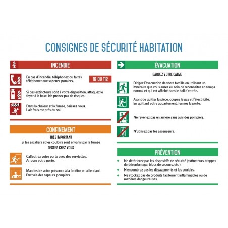 Consignes de sécurité habitation