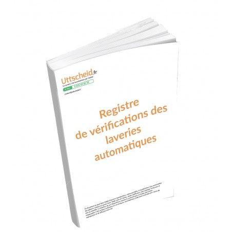 Registre des vérifications des laveries automatiques