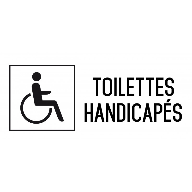 Autocollant toilettes handicapés