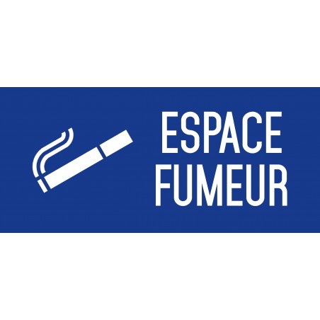 Espace fumeur - Autocollant vinyl waterproof - L.200 x H.100 mm