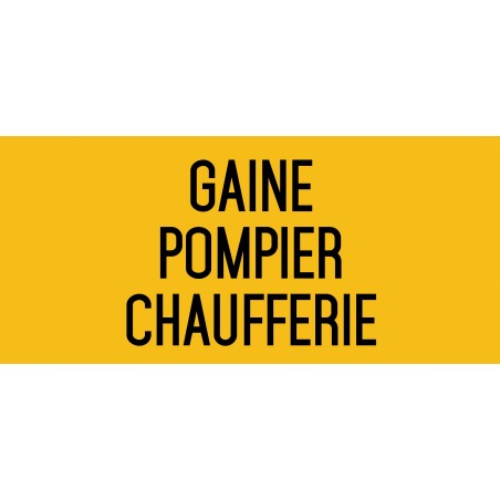 Autocollant vinyl - Gaine pompier chaufferie - L.200 x H.100 mm