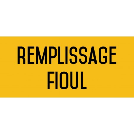 Autocollant vinyl - Remplissage fioul - L.200 x H.100 mm