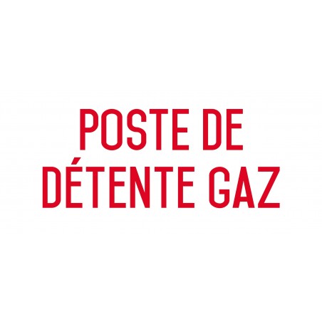 Autocollant vinyl - Poste de détente gaz - L.200 x H.100 mm