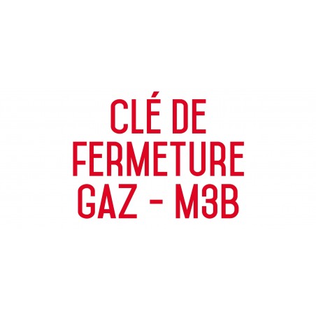 Clé de fermeture gaz M2 - Autocollant vinyl waterproof - L.200 x H.100 mm