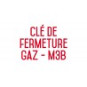 Autocollant vinyl - Clé de fermeture gaz M3B - L.200 x H.100 mm