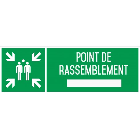 Autocollant vinyl - Point de rassemblement - L.200 x H.100 mm