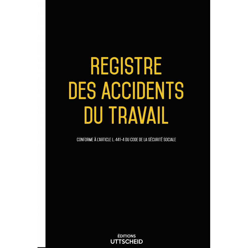 Registre des accidents du travail