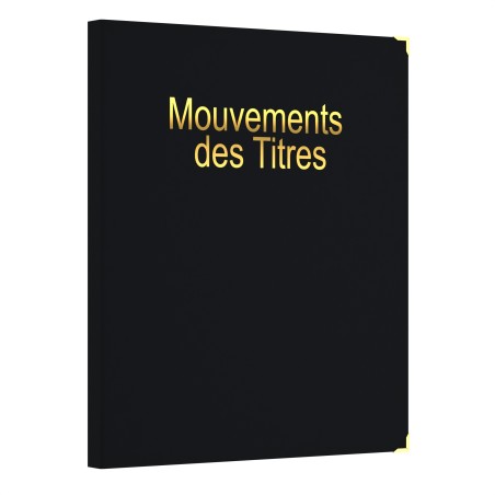 Registre Classeur Mouvements des Titres simili cuir avec Recharge 50 feuillets