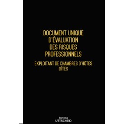 Document unique d'évaluation des risques professionnels métier (Pré-rempli) : Exploitant de chambres d'hôtes - Gîtes - 2024