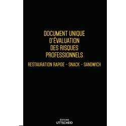 Document unique d'évaluation des risques professionnels métier : Restauration Rapide (Restaurant - Snack - Sandwicherie) 2017