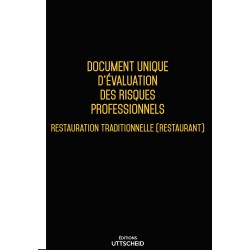 Document Unique d'évaluation des risques professionnels métier : Restauration Traditionnelle (Restaurant) - Version 2017