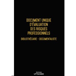 Document unique d'évaluation des risques professionnels métier (Pré-rempli) : Bibliothécaire - Documentaliste - Version 2024