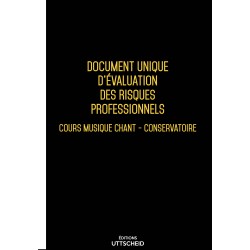 copy of Document unique d'évaluation des risques professionnels métier  : Cours musique chant - Conservatoire - Version 2017